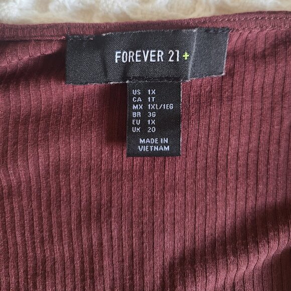 Forever 21+ Red Ribbed Dress - Picture 4 of 4